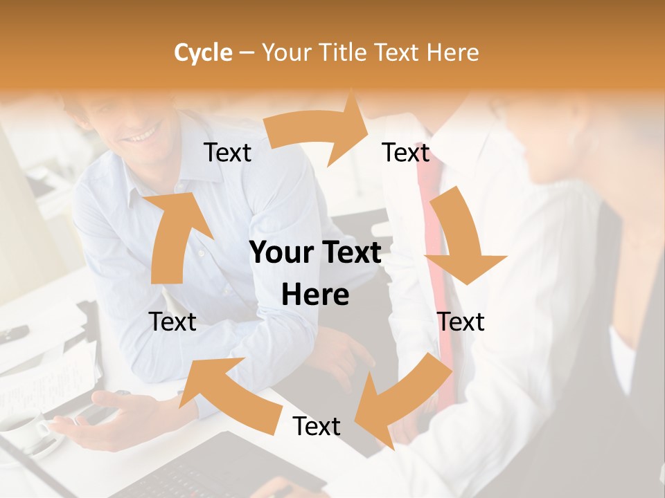 Contemporary Working White PowerPoint Template