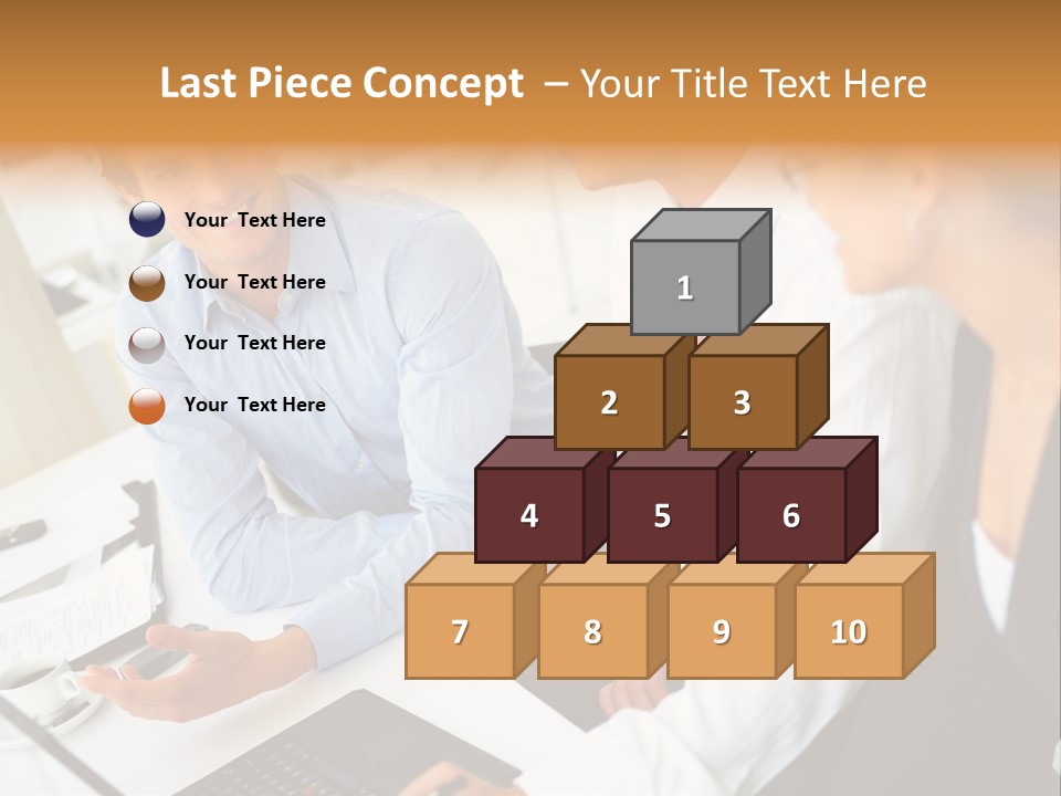 Contemporary Working White PowerPoint Template