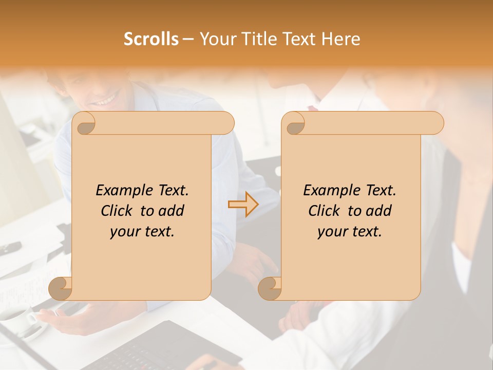 Contemporary Working White PowerPoint Template