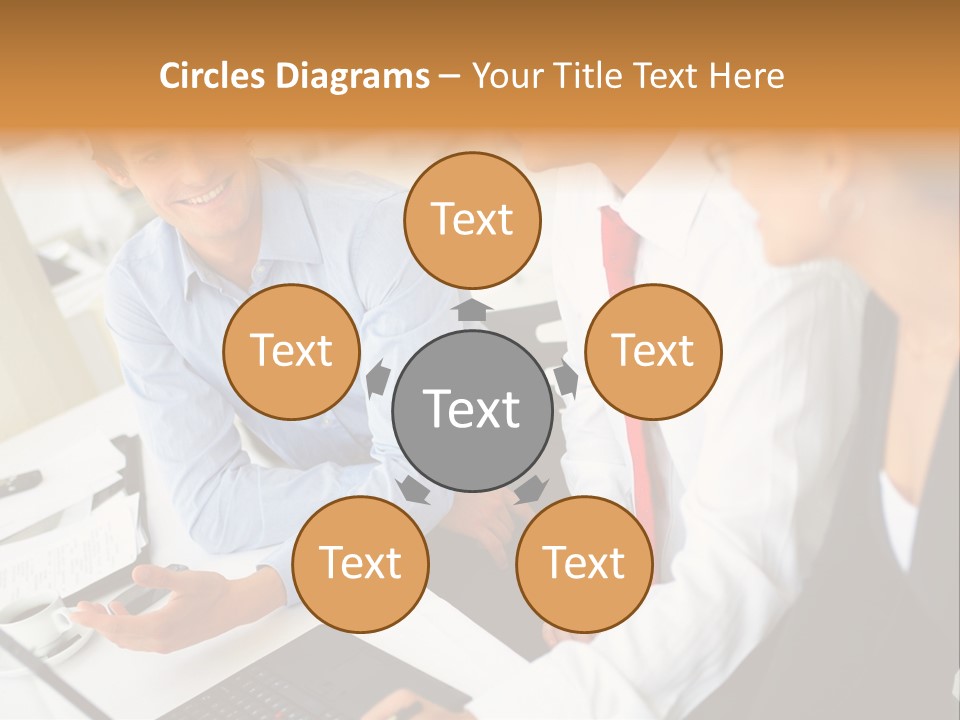 Contemporary Working White PowerPoint Template