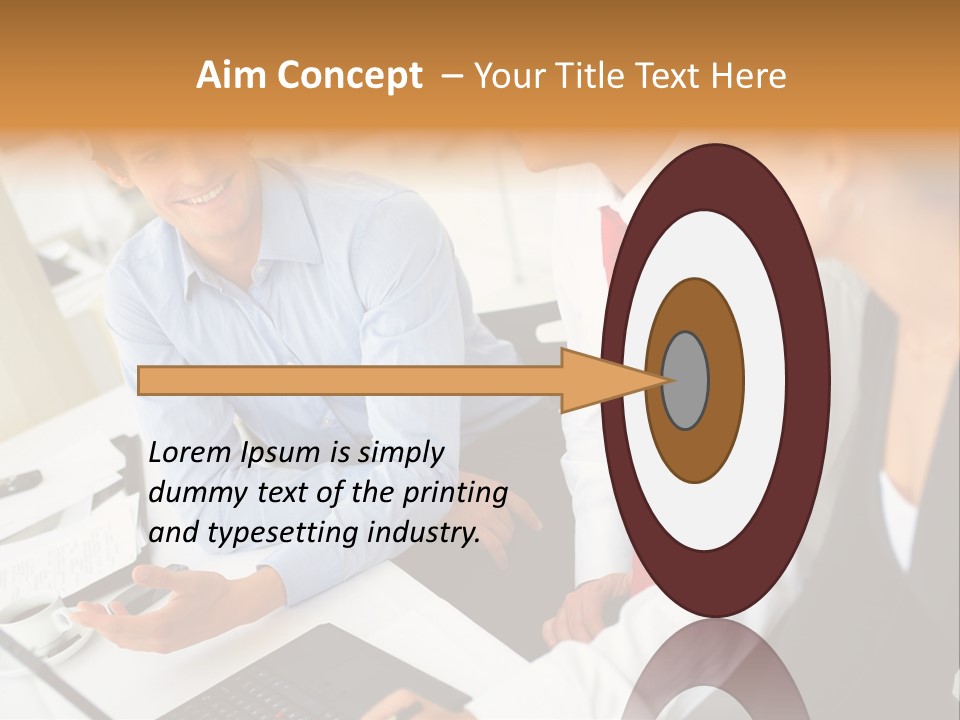 Contemporary Working White PowerPoint Template