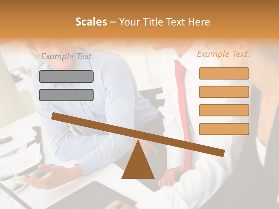 Contemporary Working White PowerPoint Template