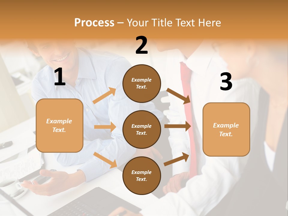 Contemporary Working White PowerPoint Template
