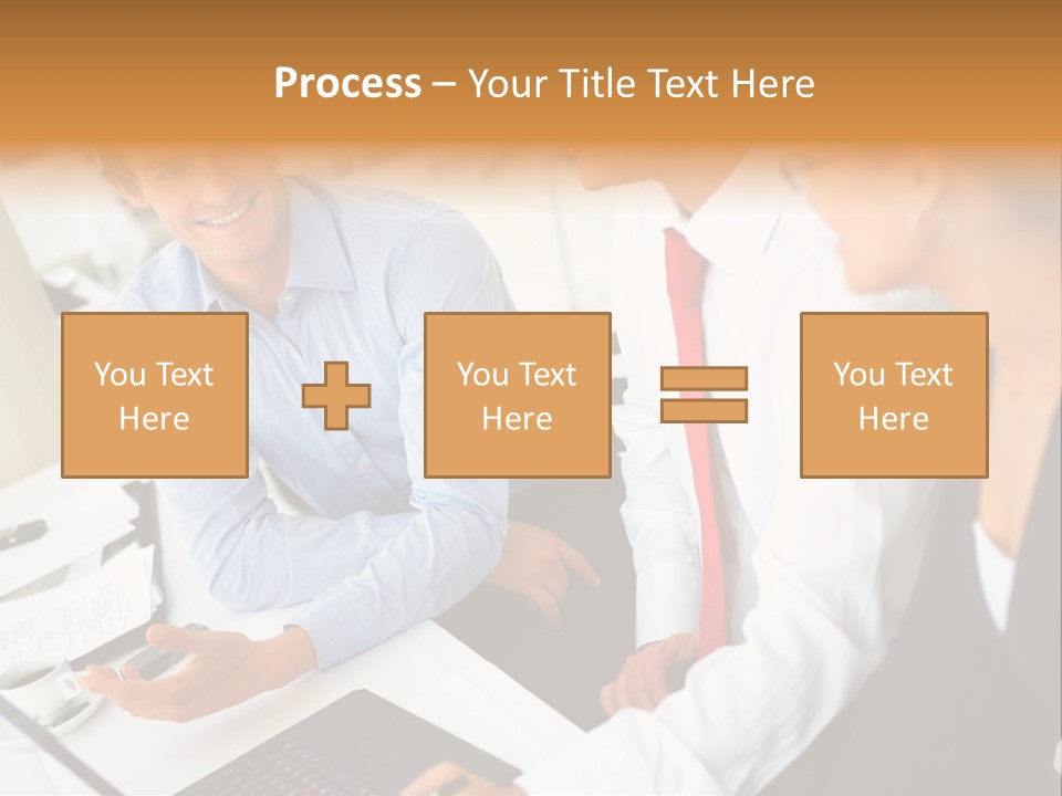 Contemporary Working White PowerPoint Template
