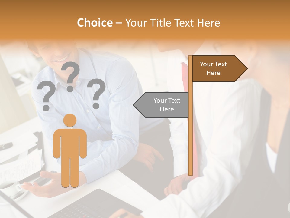 Contemporary Working White PowerPoint Template