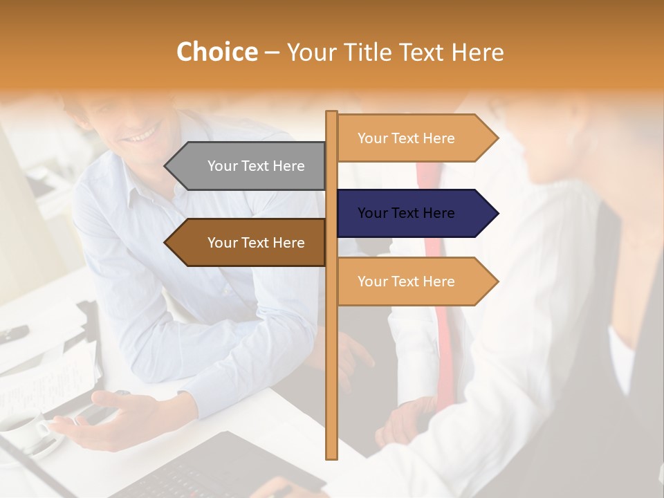 Contemporary Working White PowerPoint Template