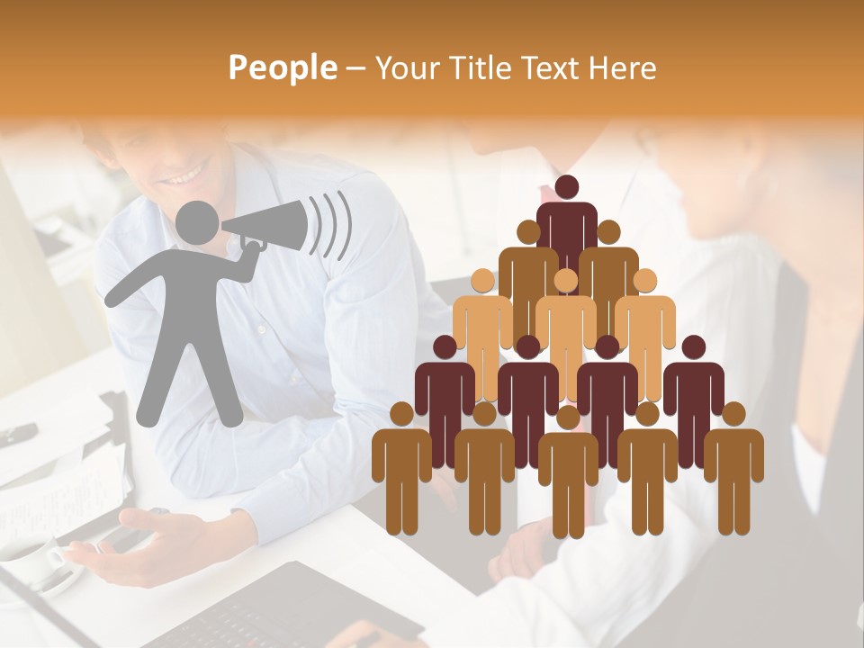 Contemporary Working White PowerPoint Template