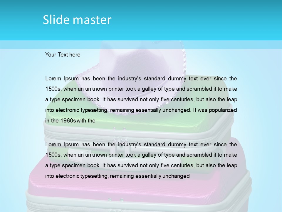 Blank Briefcase Handle PowerPoint Template