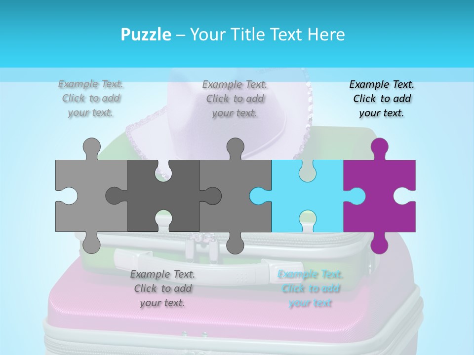 Blank Briefcase Handle PowerPoint Template