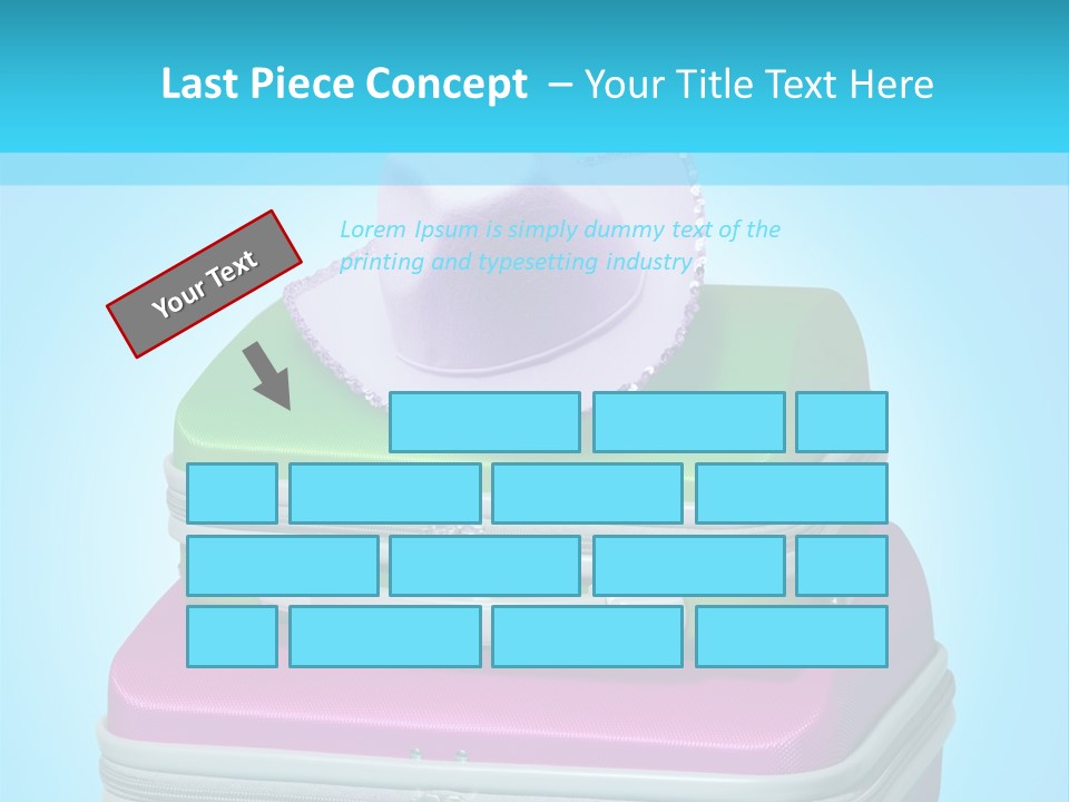 Blank Briefcase Handle PowerPoint Template