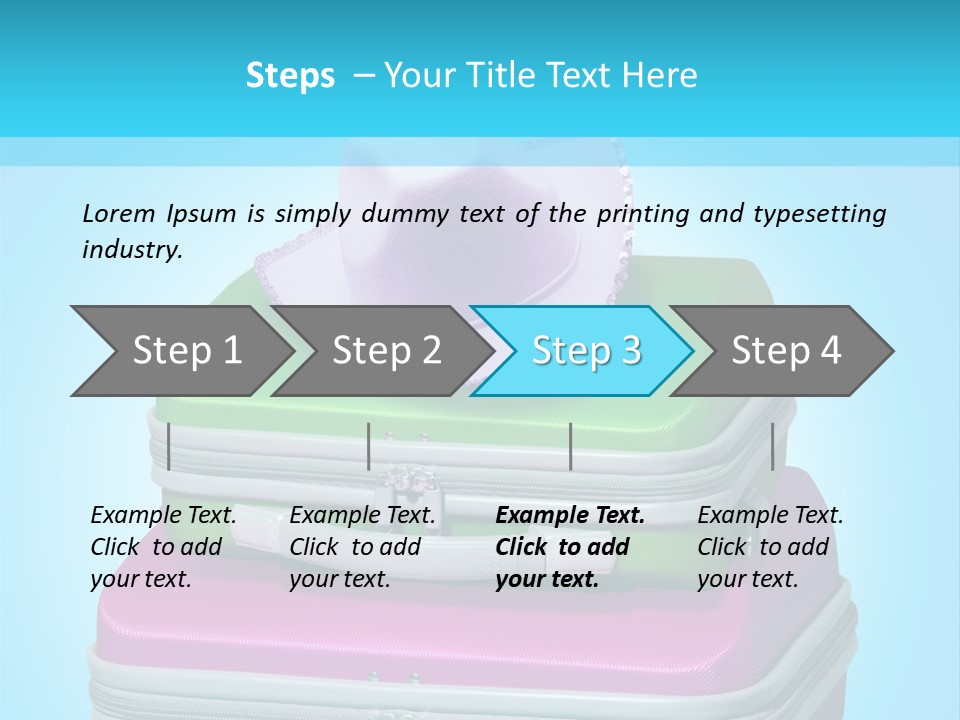 Blank Briefcase Handle PowerPoint Template