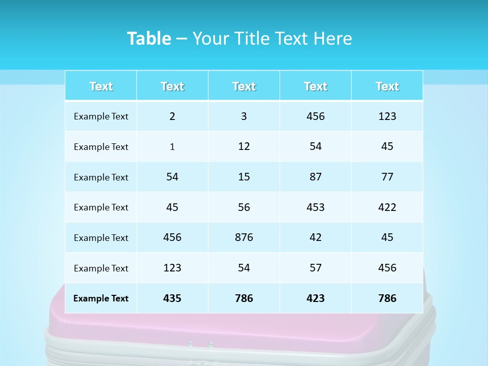 Blank Briefcase Handle PowerPoint Template