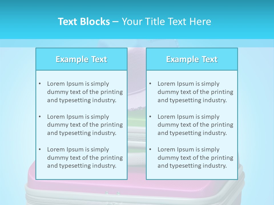 Blank Briefcase Handle PowerPoint Template