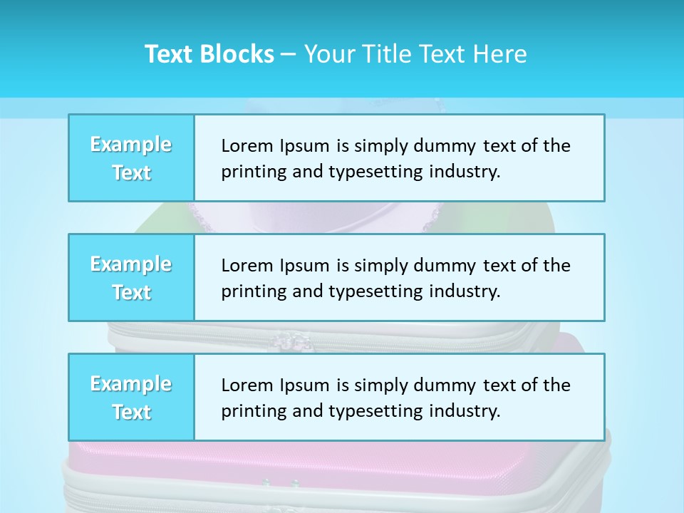 Blank Briefcase Handle PowerPoint Template