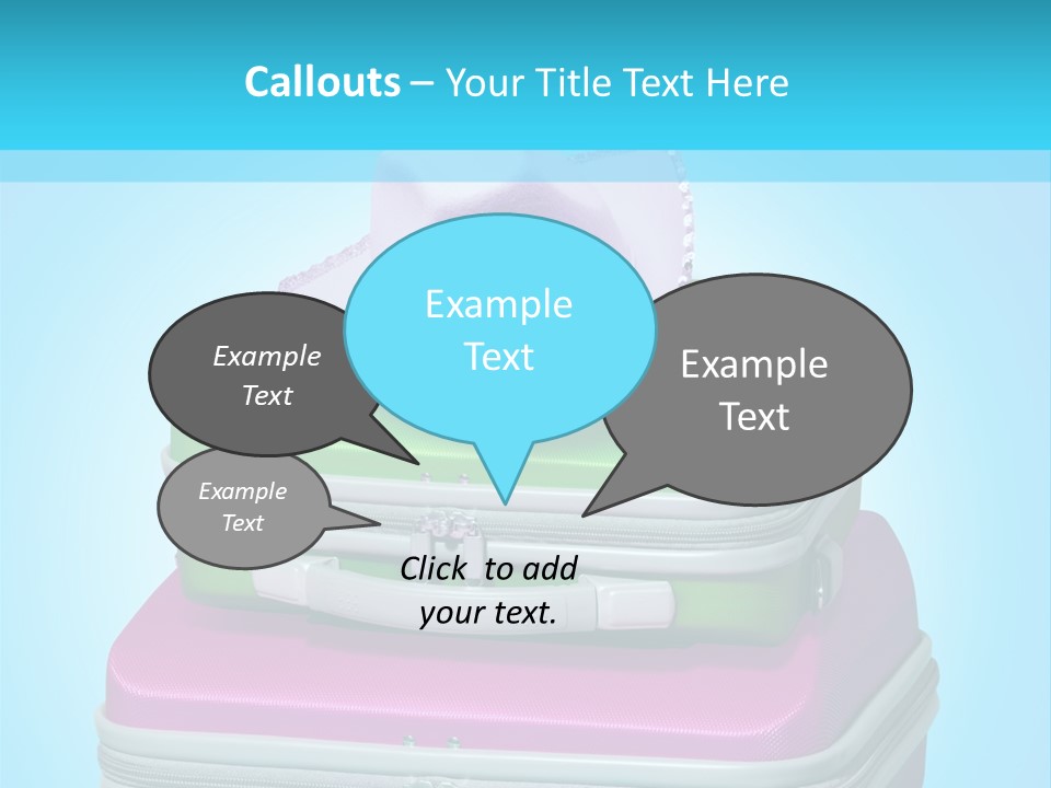 Blank Briefcase Handle PowerPoint Template