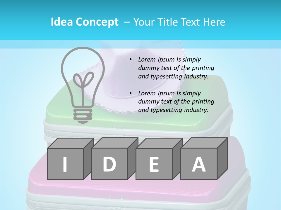 Blank Briefcase Handle PowerPoint Template