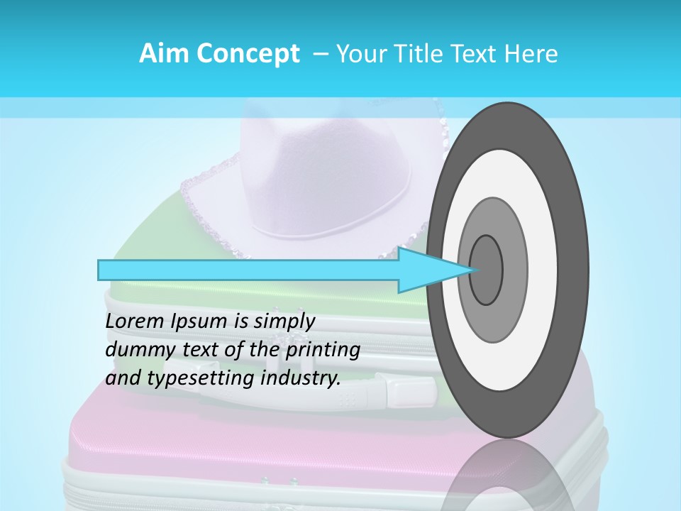 Blank Briefcase Handle PowerPoint Template