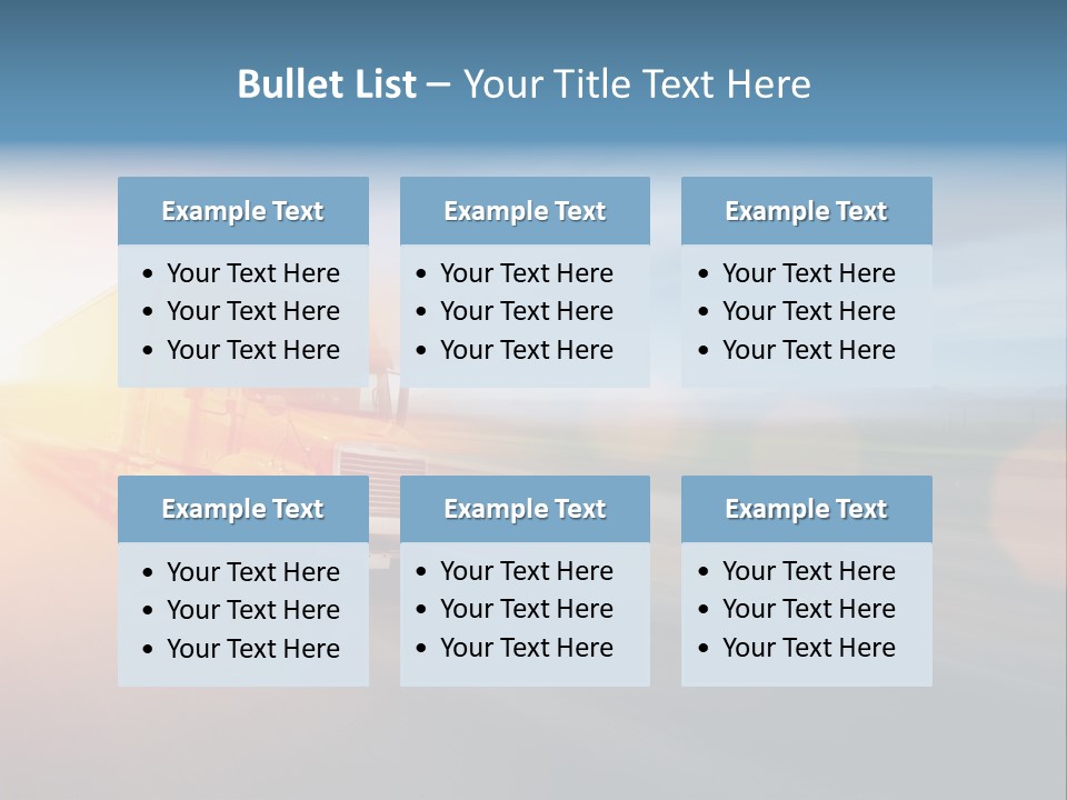 Diesel Sky Shipping PowerPoint Template