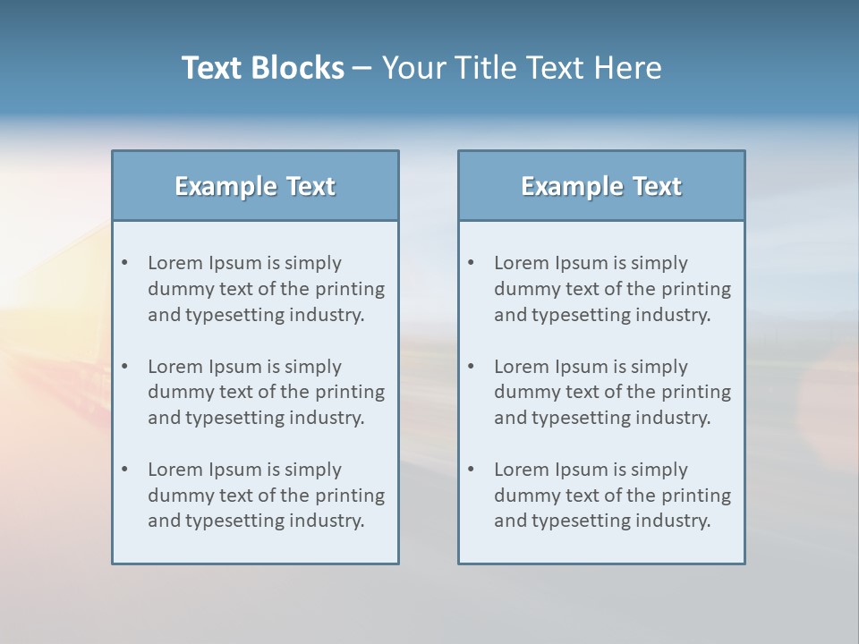 Diesel Sky Shipping PowerPoint Template
