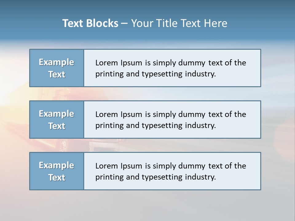 Diesel Sky Shipping PowerPoint Template