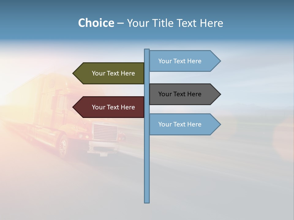 Diesel Sky Shipping PowerPoint Template