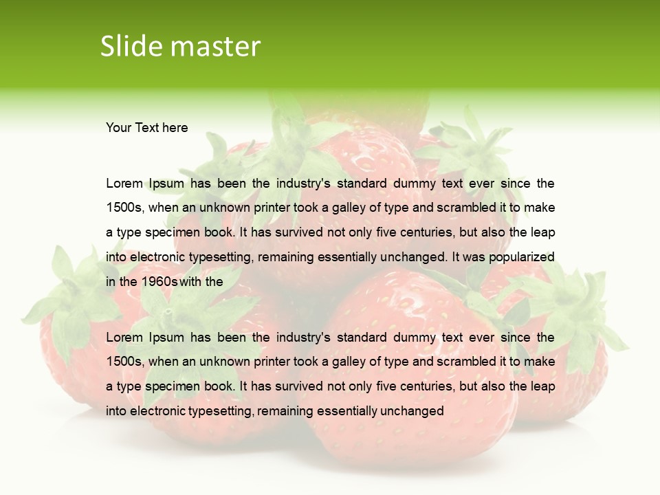 Dessert Berry Eating PowerPoint Template