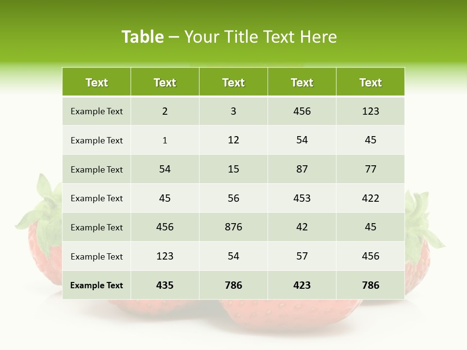 Dessert Berry Eating PowerPoint Template