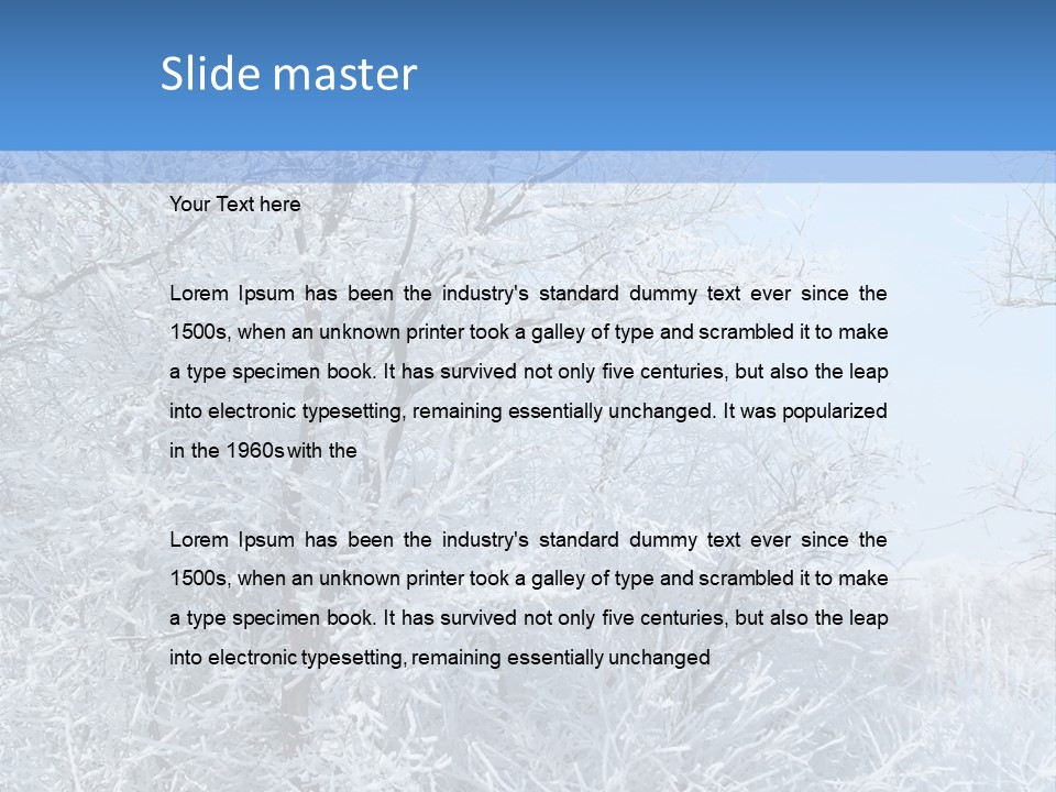 Christmas Background Landscap PowerPoint Template