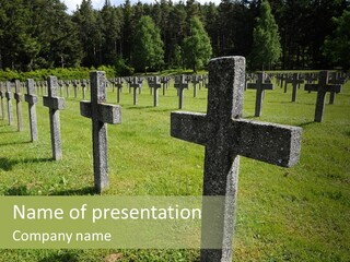 Burial Commemoration Memory PowerPoint Template