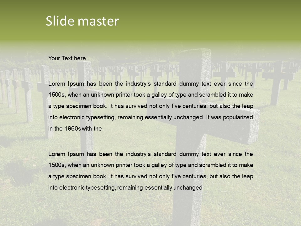 Burial Commemoration Memory PowerPoint Template
