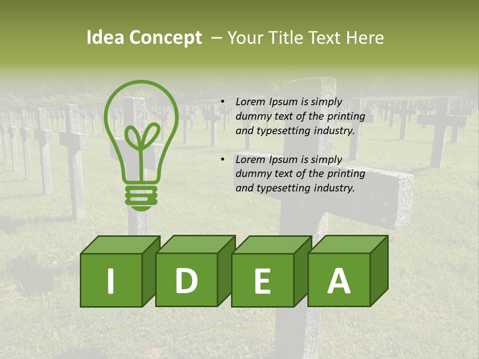 Burial Commemoration Memory PowerPoint Template