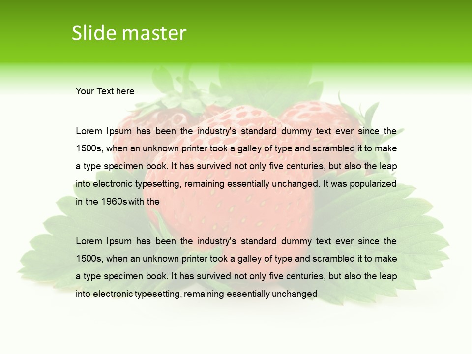 Food Fresh Green PowerPoint Template