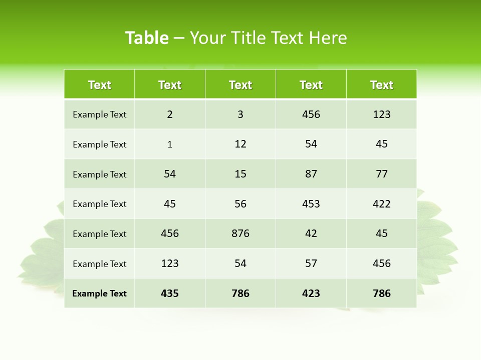 Food Fresh Green PowerPoint Template