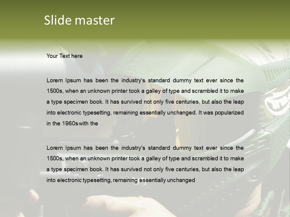 Player Shoot Paintball PowerPoint Template