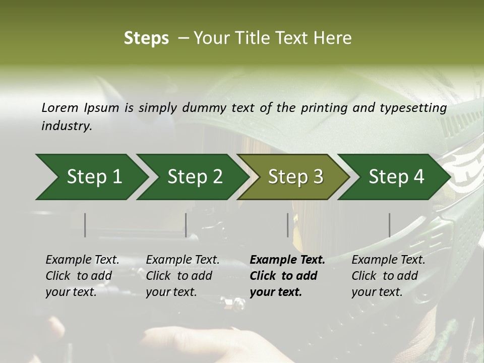 Player Shoot Paintball PowerPoint Template