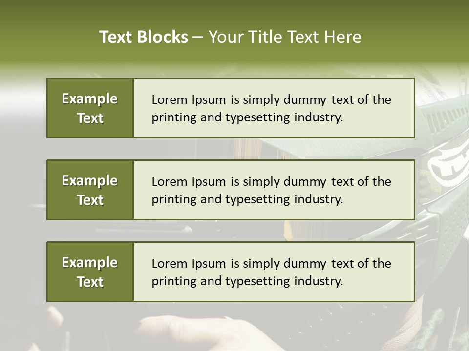 Player Shoot Paintball PowerPoint Template