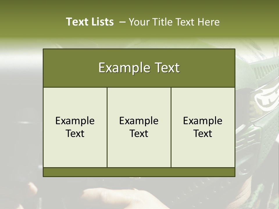 Player Shoot Paintball PowerPoint Template
