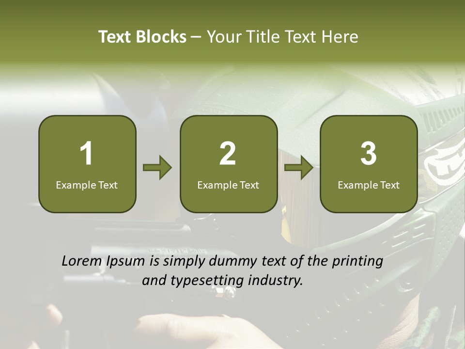 Player Shoot Paintball PowerPoint Template