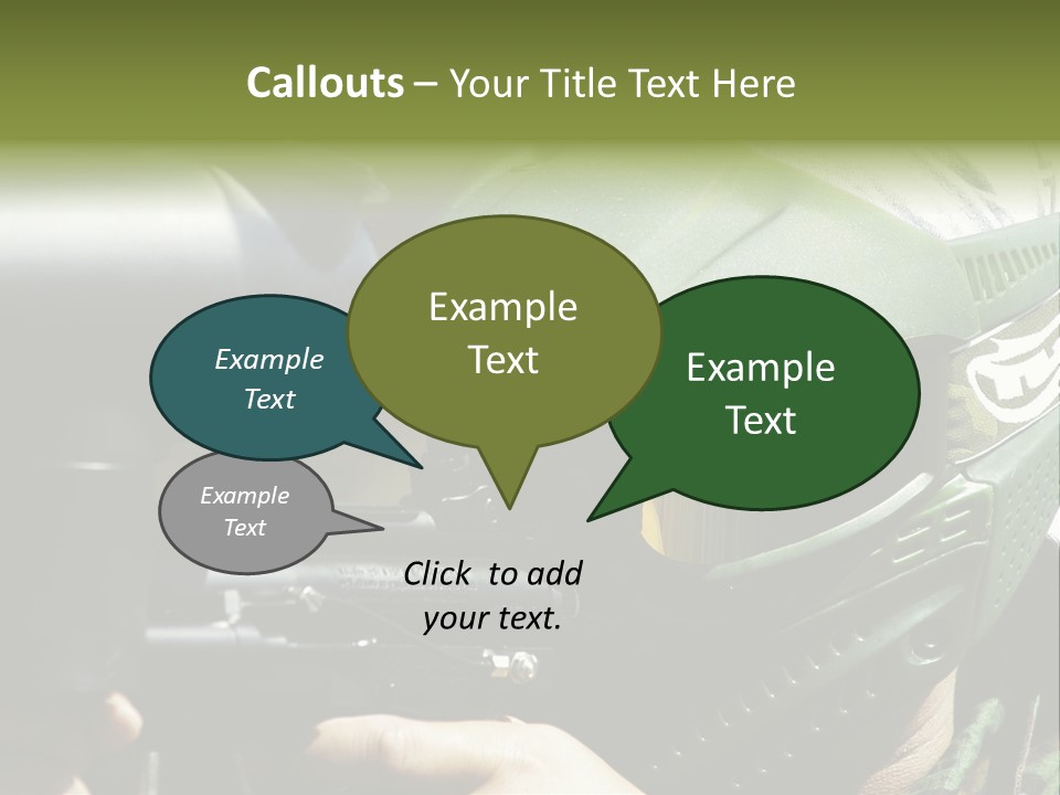 Player Shoot Paintball PowerPoint Template