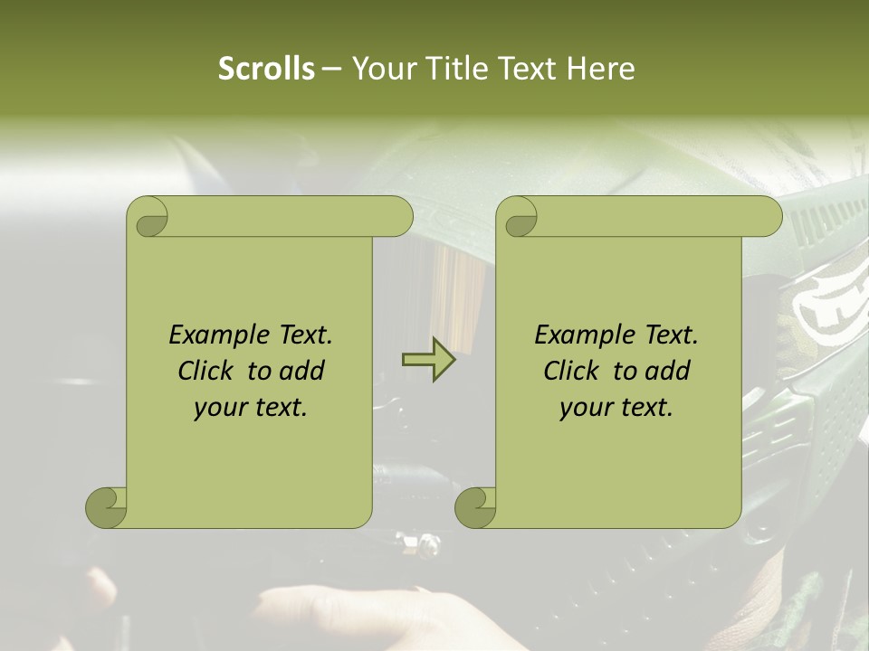 Player Shoot Paintball PowerPoint Template