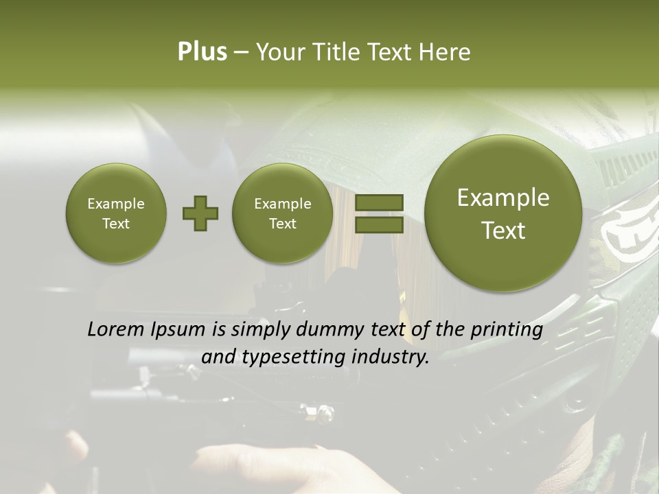 Player Shoot Paintball PowerPoint Template