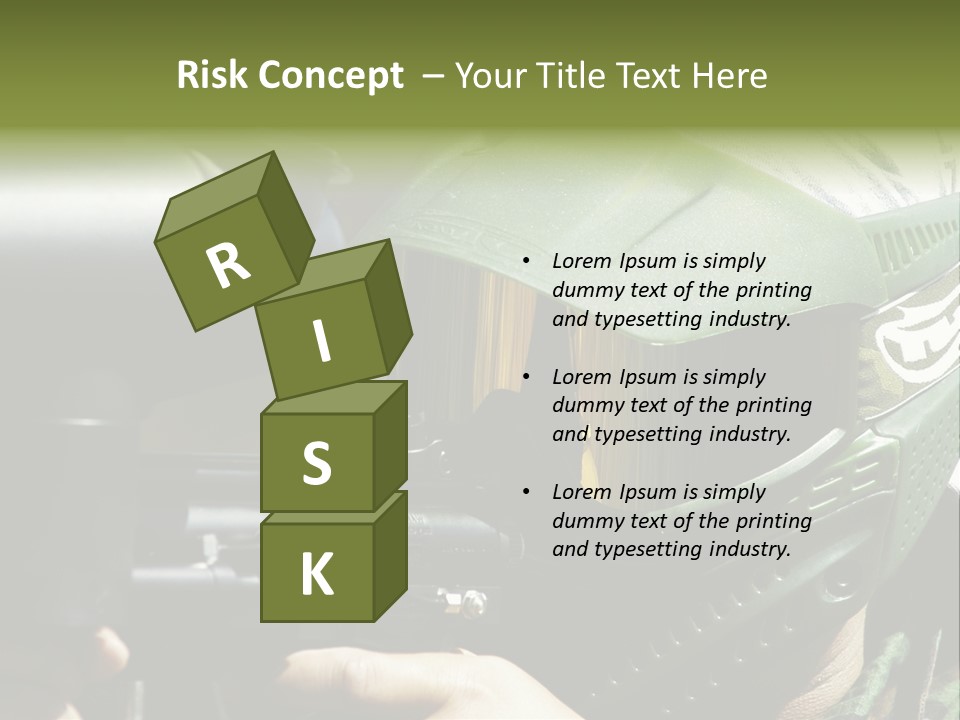 Player Shoot Paintball PowerPoint Template