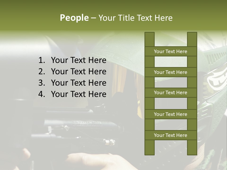 Player Shoot Paintball PowerPoint Template