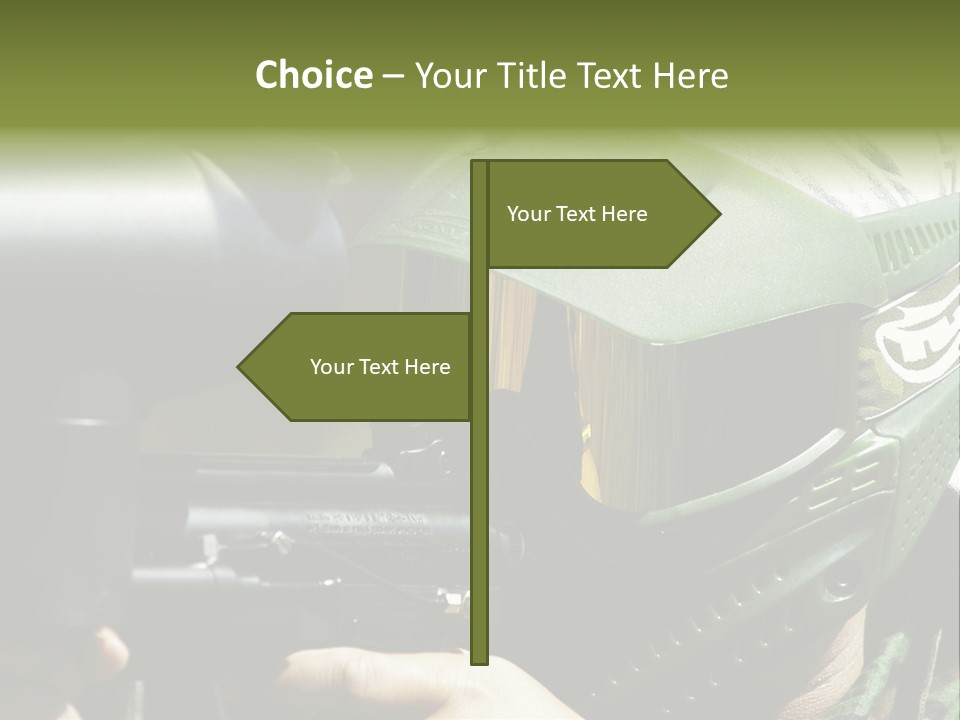 Player Shoot Paintball PowerPoint Template