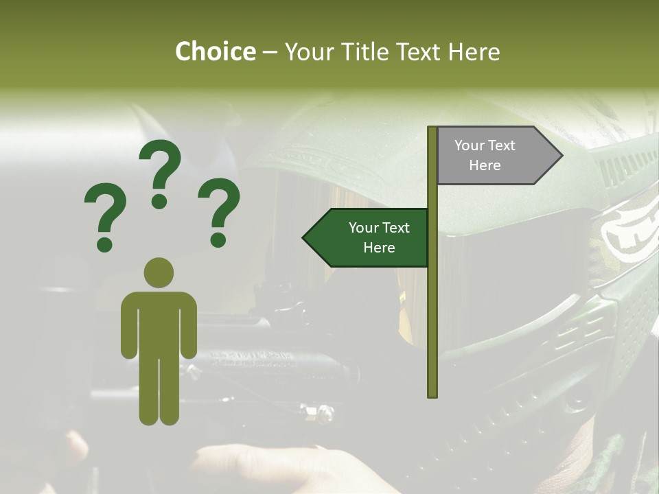 Player Shoot Paintball PowerPoint Template