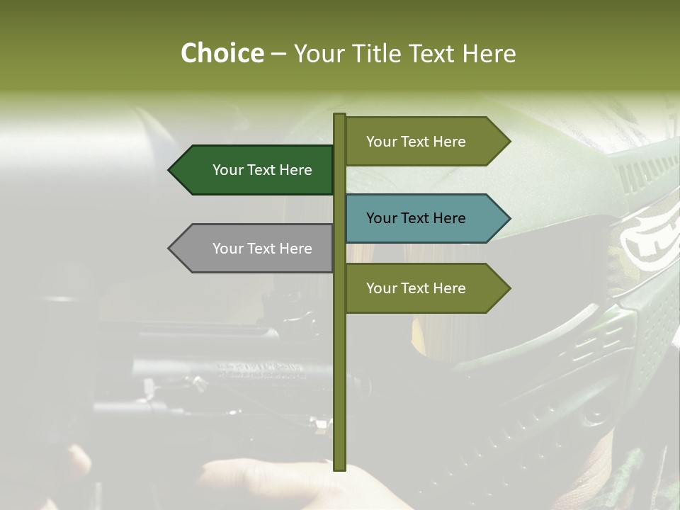 Player Shoot Paintball PowerPoint Template