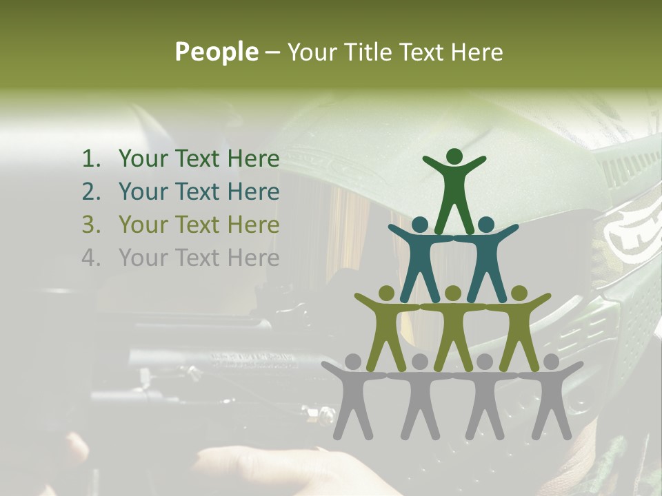 Player Shoot Paintball PowerPoint Template