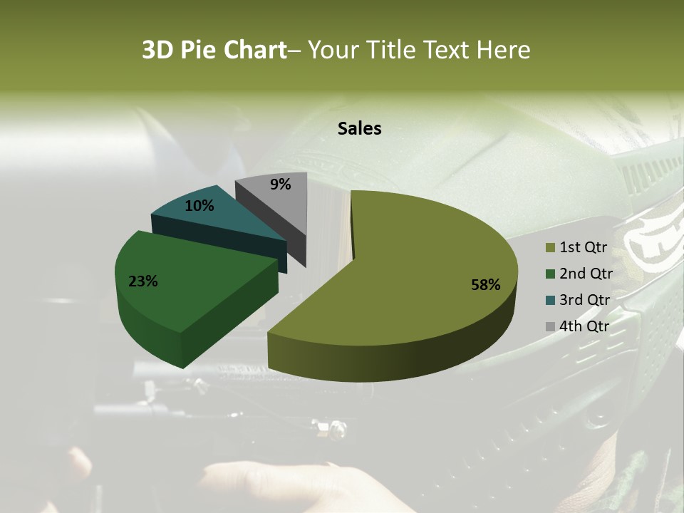 Player Shoot Paintball PowerPoint Template