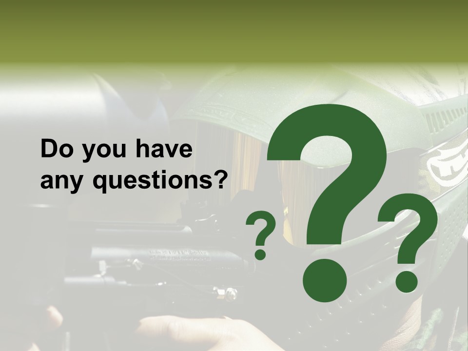 Player Shoot Paintball PowerPoint Template