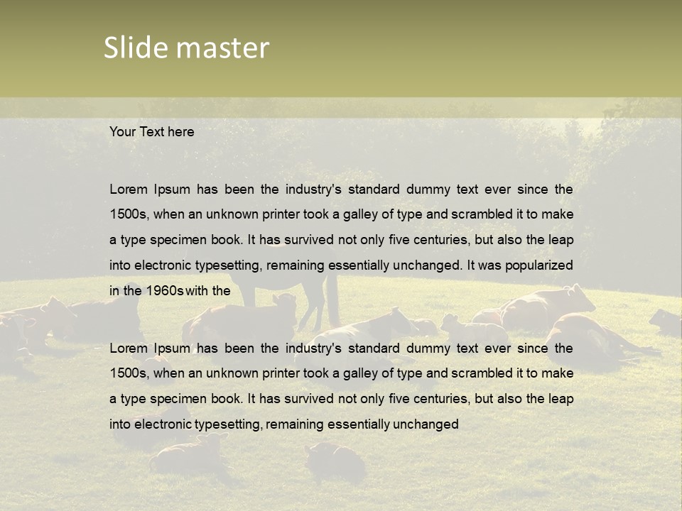 Pferde Tiere Kuh PowerPoint Template